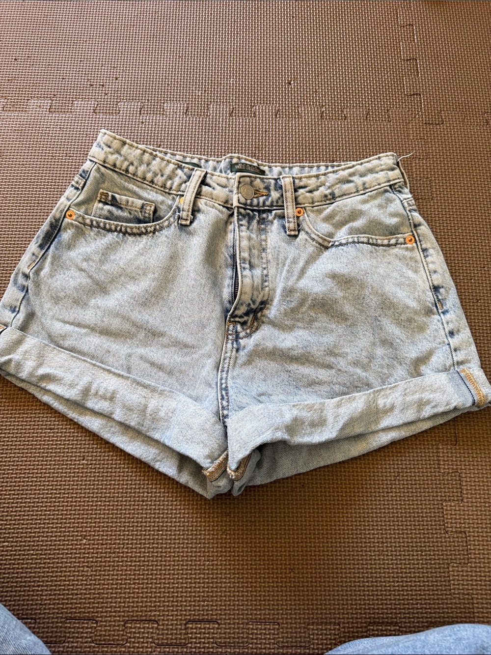 wild fable Light Blue Rolled Hem High-Rise Jean Shorts